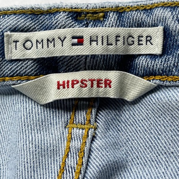 Tommy Hilfiger Hipster women's size 16 light wash distressed straight jeans - Picture 6 of 12